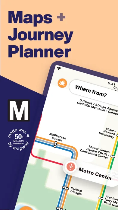 Washington DC Metro Route Map screenshot 1