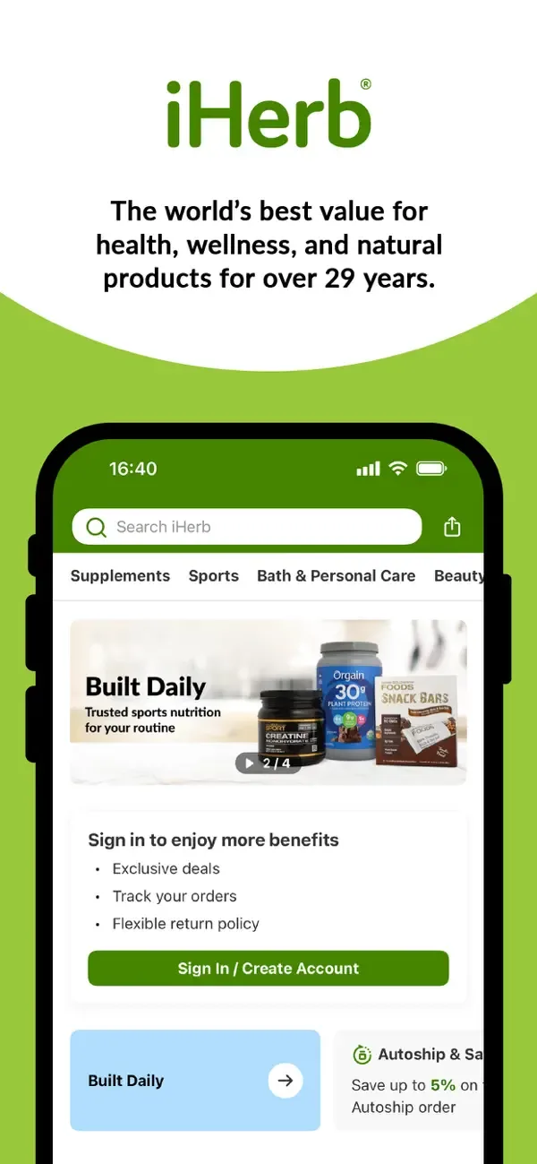iHerb: Vitamins & Supplements screenshot 1