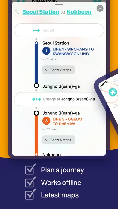 Seoul Metro Subway Map screenshot 3