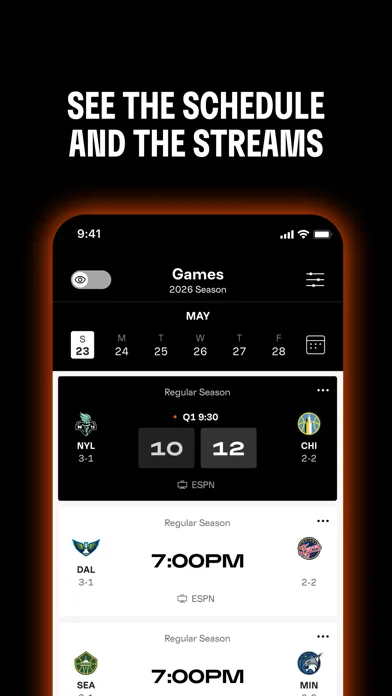 WNBA: Live Games & Scores screenshot 4