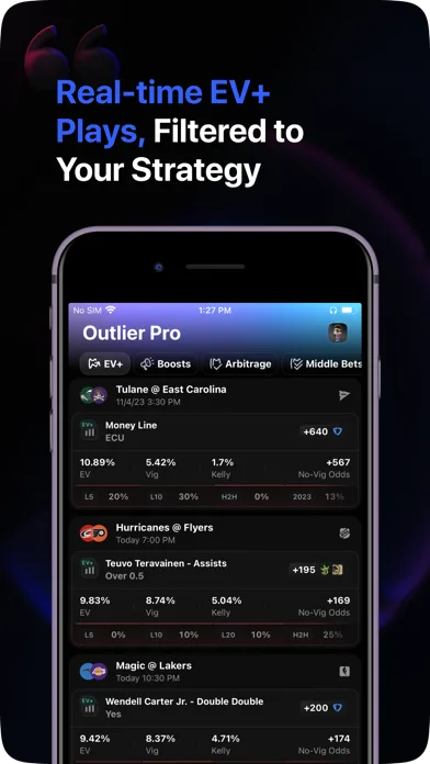 Outlier: Betting Data & Tools screenshot 3