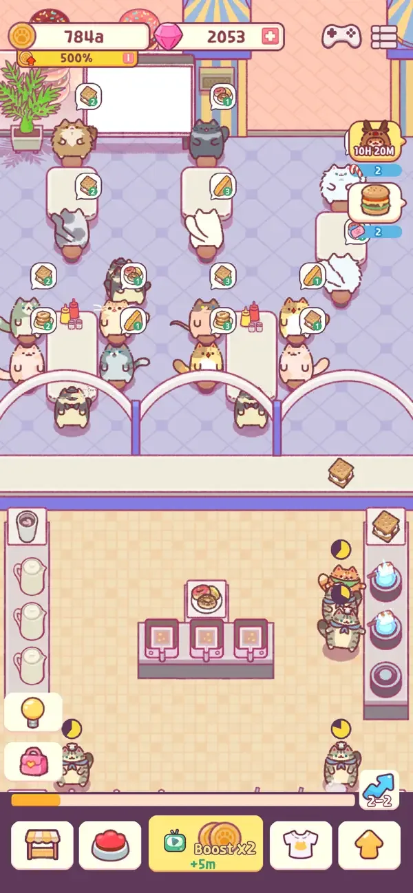 Cat Snack Bar: Food Games screenshot 1