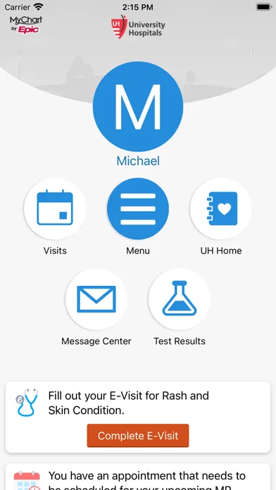 UH MyChart screenshot 3