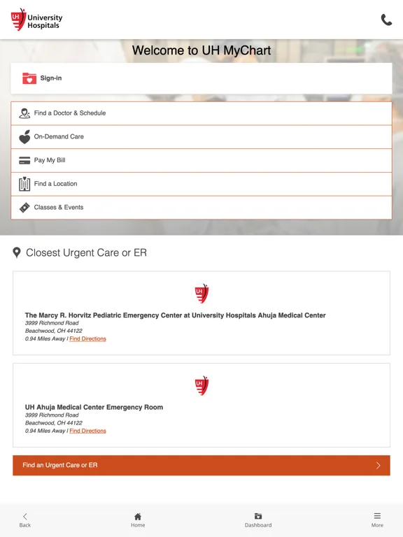 UH MyChart screenshot 5