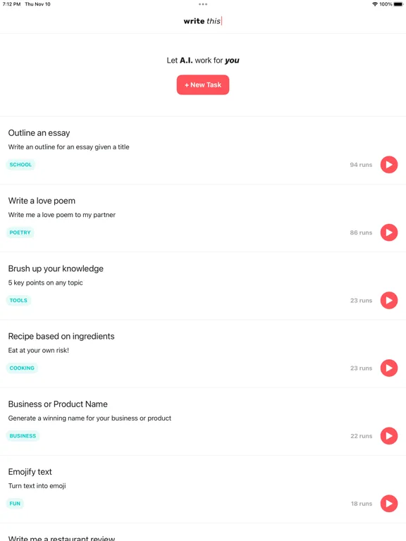 Write This - AI Text Generator screenshot 4