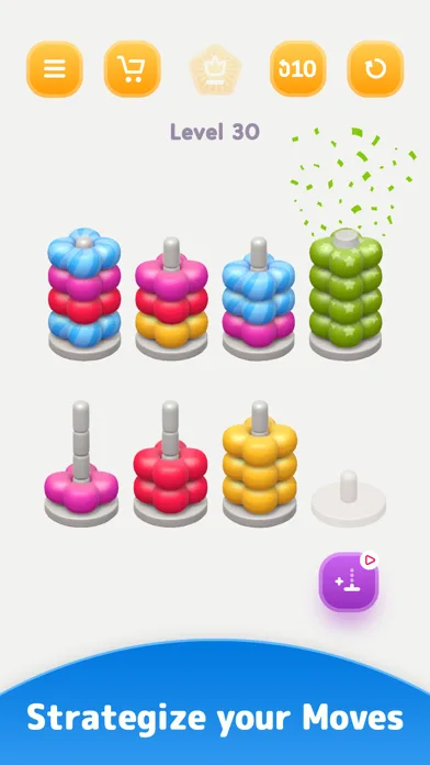 Color Sort 3D — Hoop Puzzle screenshot 2