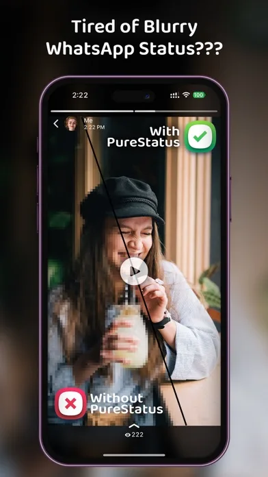 PureStatus: ByeBye Blur Status screenshot 1