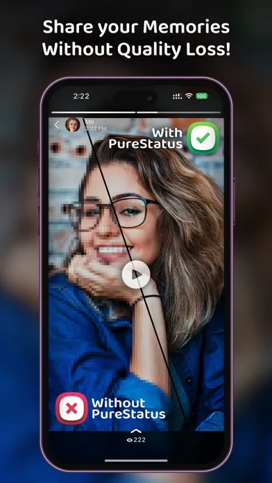 PureStatus: ByeBye Blur Status screenshot 2