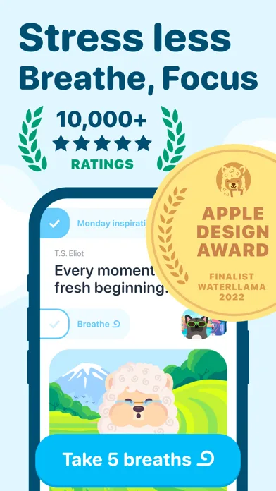 Mindllama Breathe Sleep Focus screenshot 1
