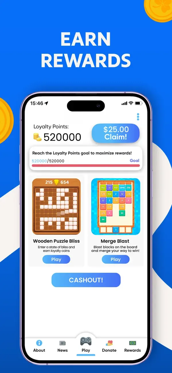 JustPlay: Earn Loyalty Rewards screenshot 1