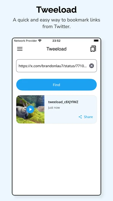 Tweeload - Twitter Video Saver screenshot 1