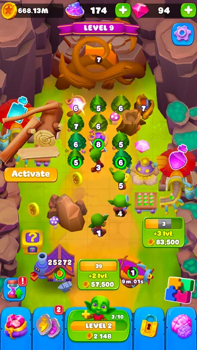 Goblins Wood: Gold Miner Game screenshot 1