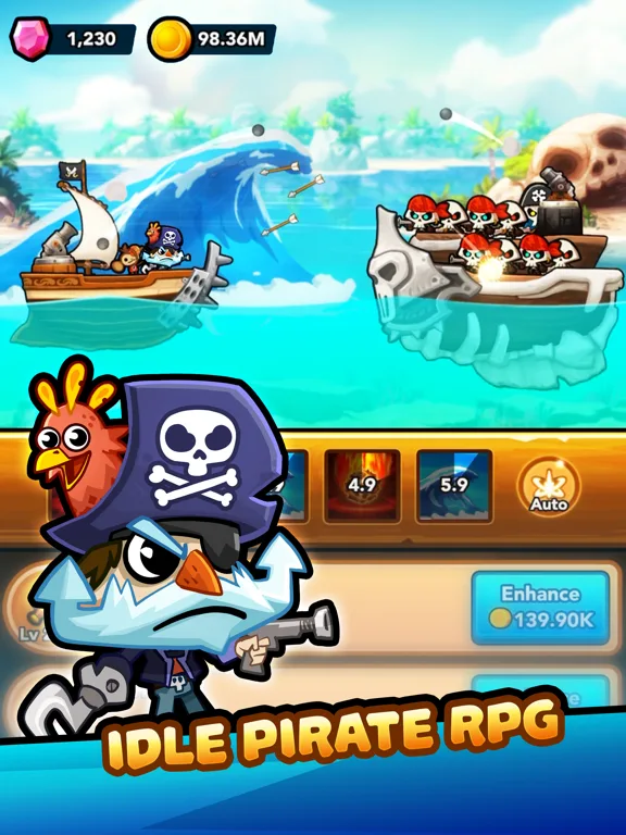Bounty Bash: Idle Pirate RPG screenshot 1