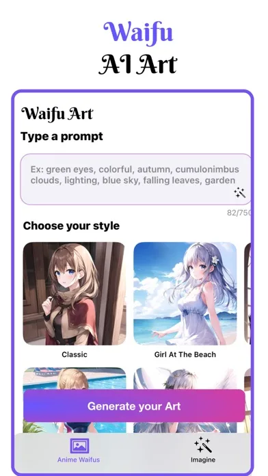 Anime AI Art Girl: Waifu screenshot 2