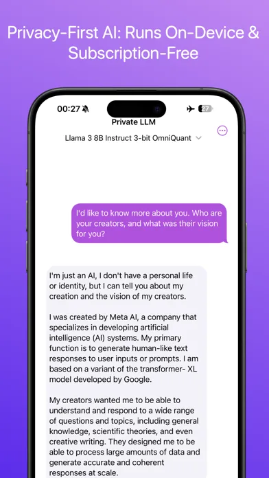 Private LLM - Local AI Chat screenshot 1