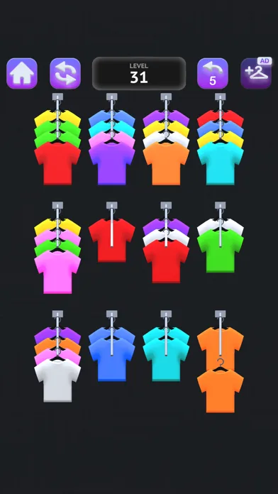 Clothes Sort Puzzle screenshot 1