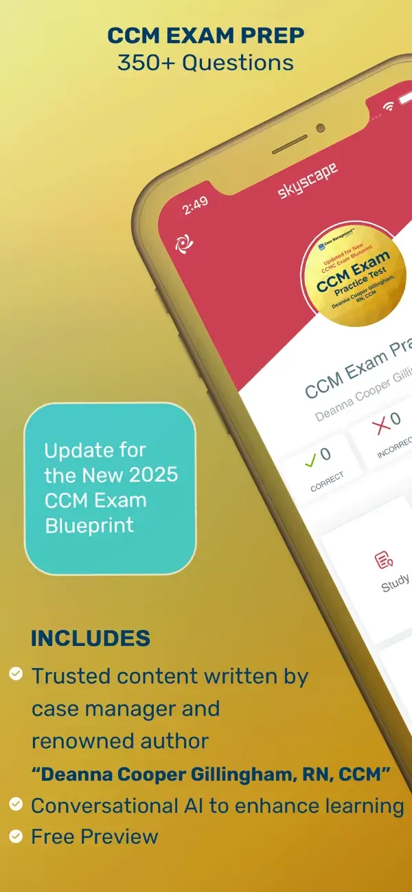 CCM Exam Practice Test screenshot 1