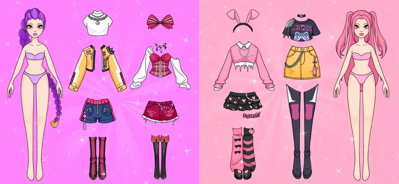 Magic paper dolls games DIY screenshot 1