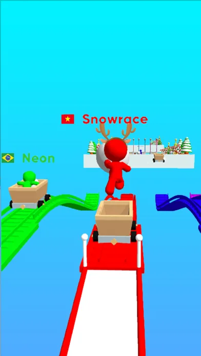 Snow Race 3D™: Fun Xmas Racing screenshot 2