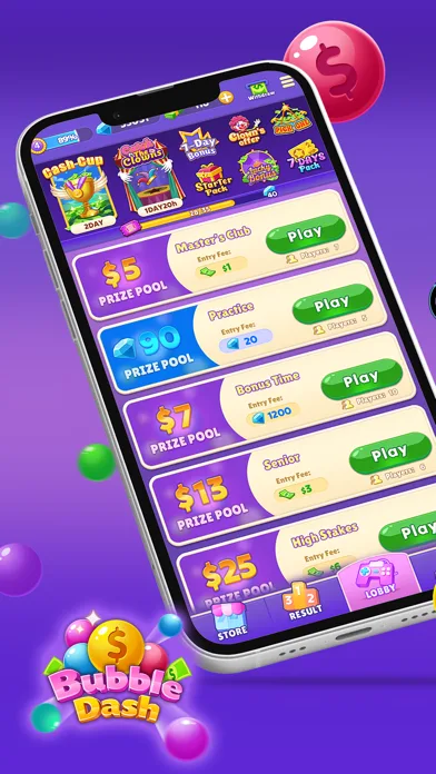Bubble Dash - Win Real Cash screenshot 1