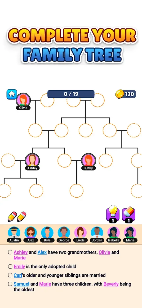 Family Tree! - Logic Puzzles screenshot 1