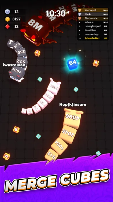 Jelly Cube Snake io screenshot 1