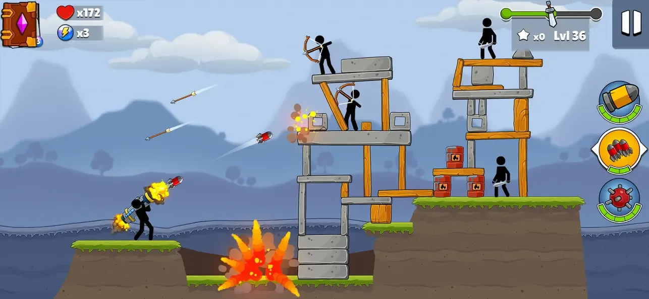 Boom Stick: Bazooka Puzzle screenshot 1