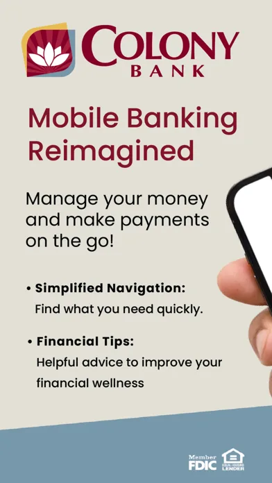 Colony Bank Mobile Banking screenshot 1