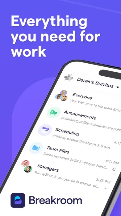Breakroom Chat & Scheduling screenshot 1
