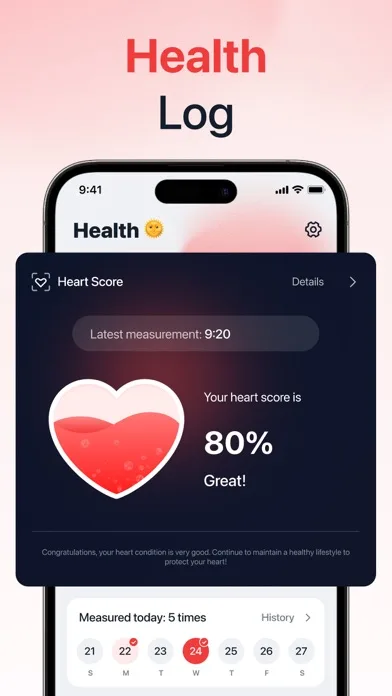 iHeart-Pulse Rate Monitor App. screenshot 2