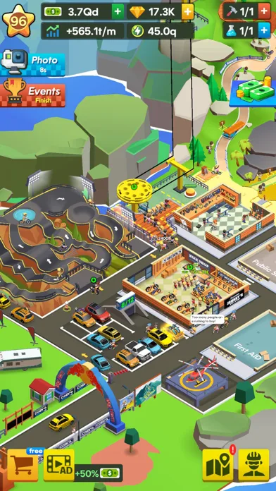Mountain Bike Park-Tycoon Game screenshot 1