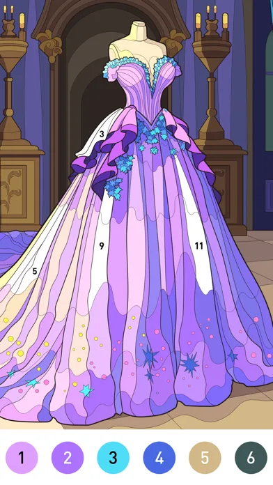 Gown Color - Paint by number screenshot 4