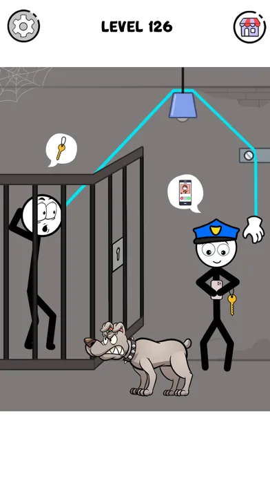 Stickman Thief Puzzle IQ Games screenshot 1