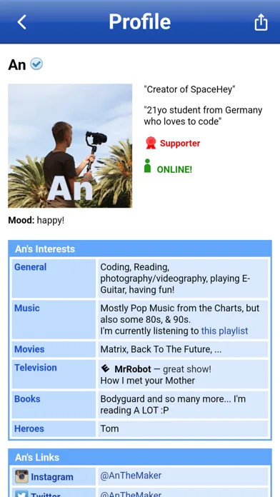 SpaceHey Mobile screenshot 3