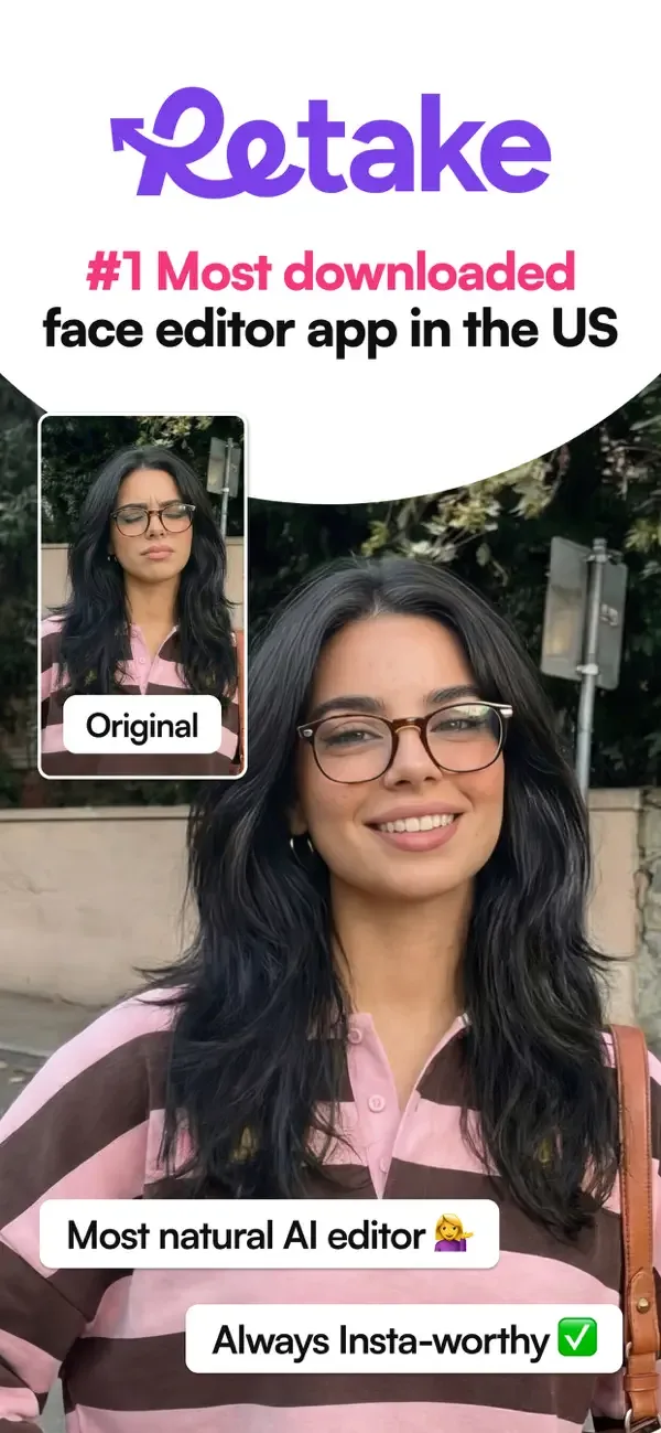 Retake AI Face & Selfie Editor screenshot 1