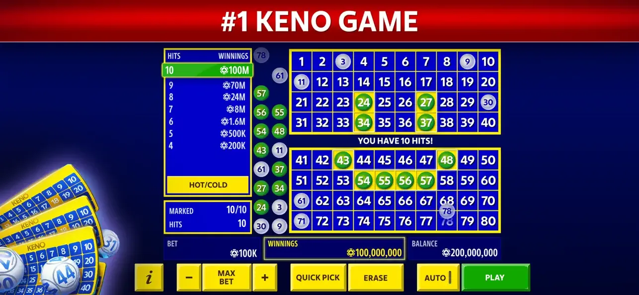 Vegas Keno by Pokerist screenshot 1