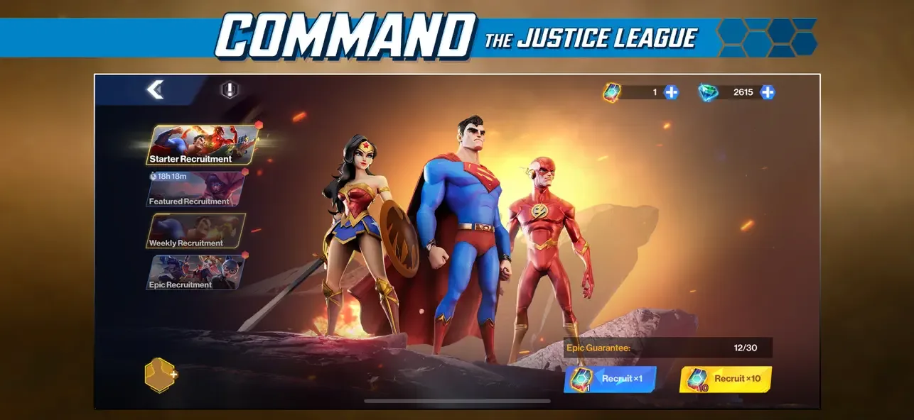 DC Worlds Collide Strategy RPG screenshot 1