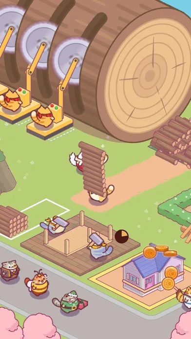 Idle Lumbercat - Wood Games screenshot 3