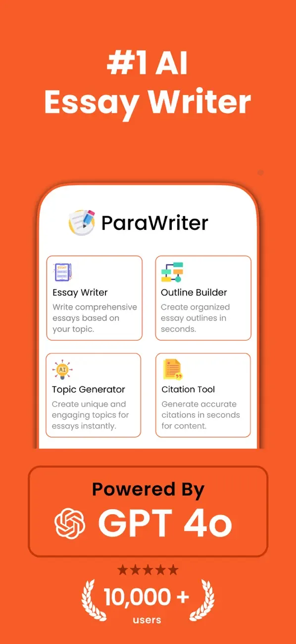 AI Essay Writer - ParaWriter screenshot 1