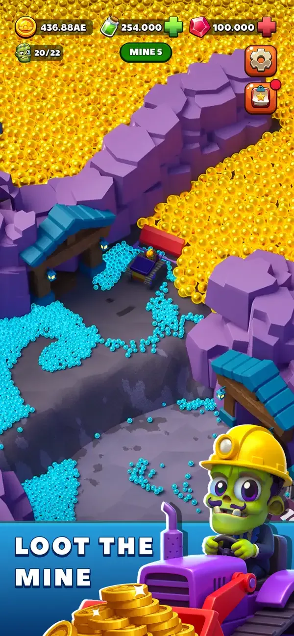 Idle Zombie Miner: Gold Tycoon screenshot 2