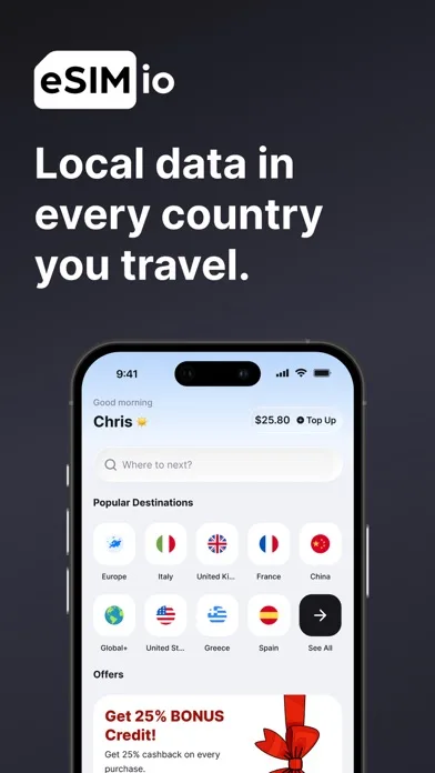 eSIM io: Travel Internet Data screenshot 1