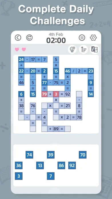 CrossMath - Number Puzzle Game screenshot 2