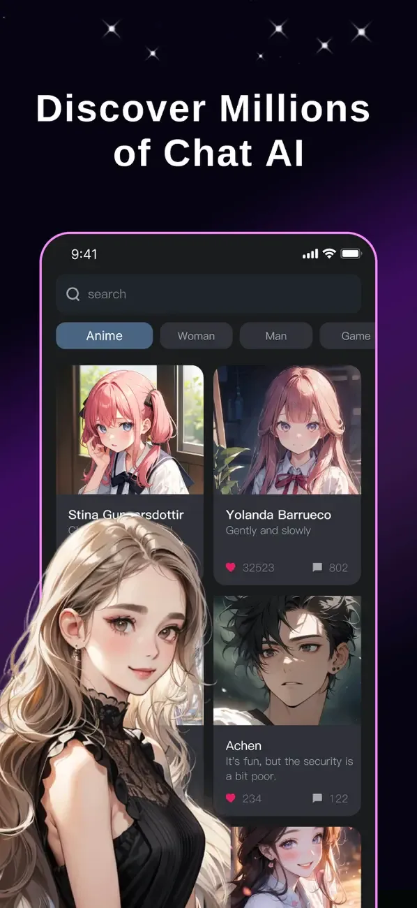 J.AI - AI Friends Chat screenshot 2