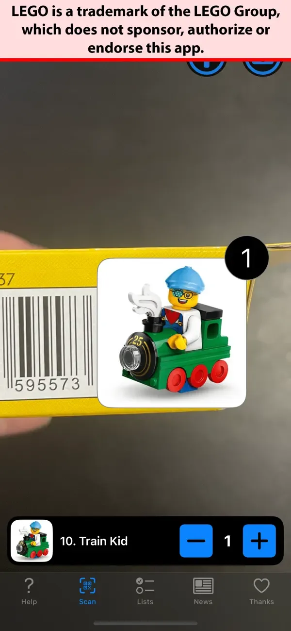 Minifig Scan screenshot 2