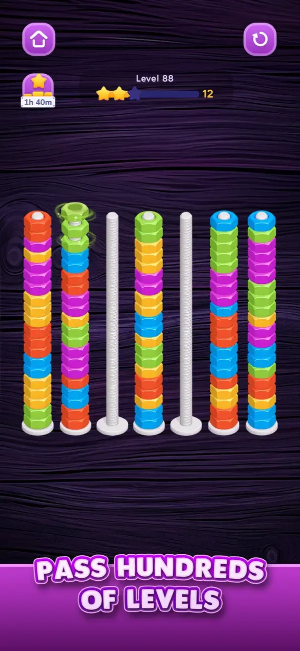 Nut Sort: Color Sorting Game screenshot 1