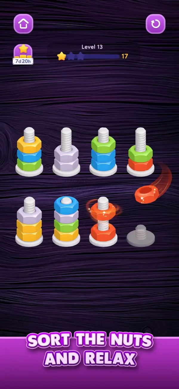 Nut Sort: Color Sorting Game screenshot 2