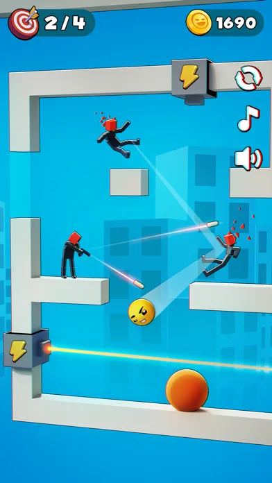 Bullet Smile: Ragdoll Puzzles screenshot 1