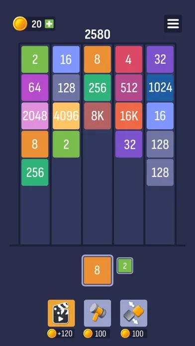 X2 Puzzle: Number Merge 2048 screenshot 2