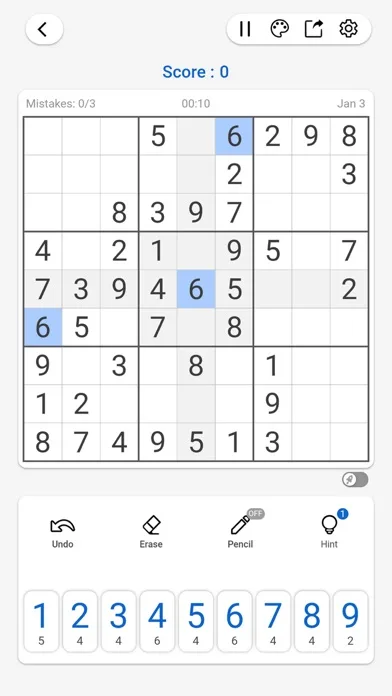 Sudoku - Number Brain Games screenshot 5
