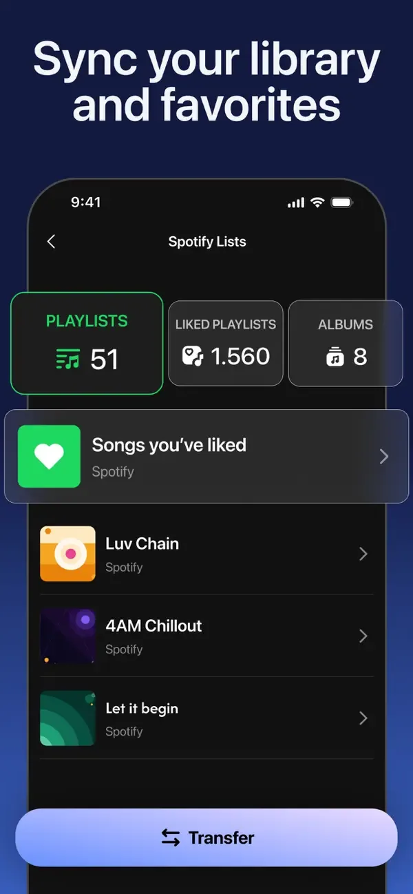 Playlist Transfer for My Music screenshot 3